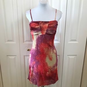Mark Farrel Tie Dyed Crinkle Festival Sundress Sm